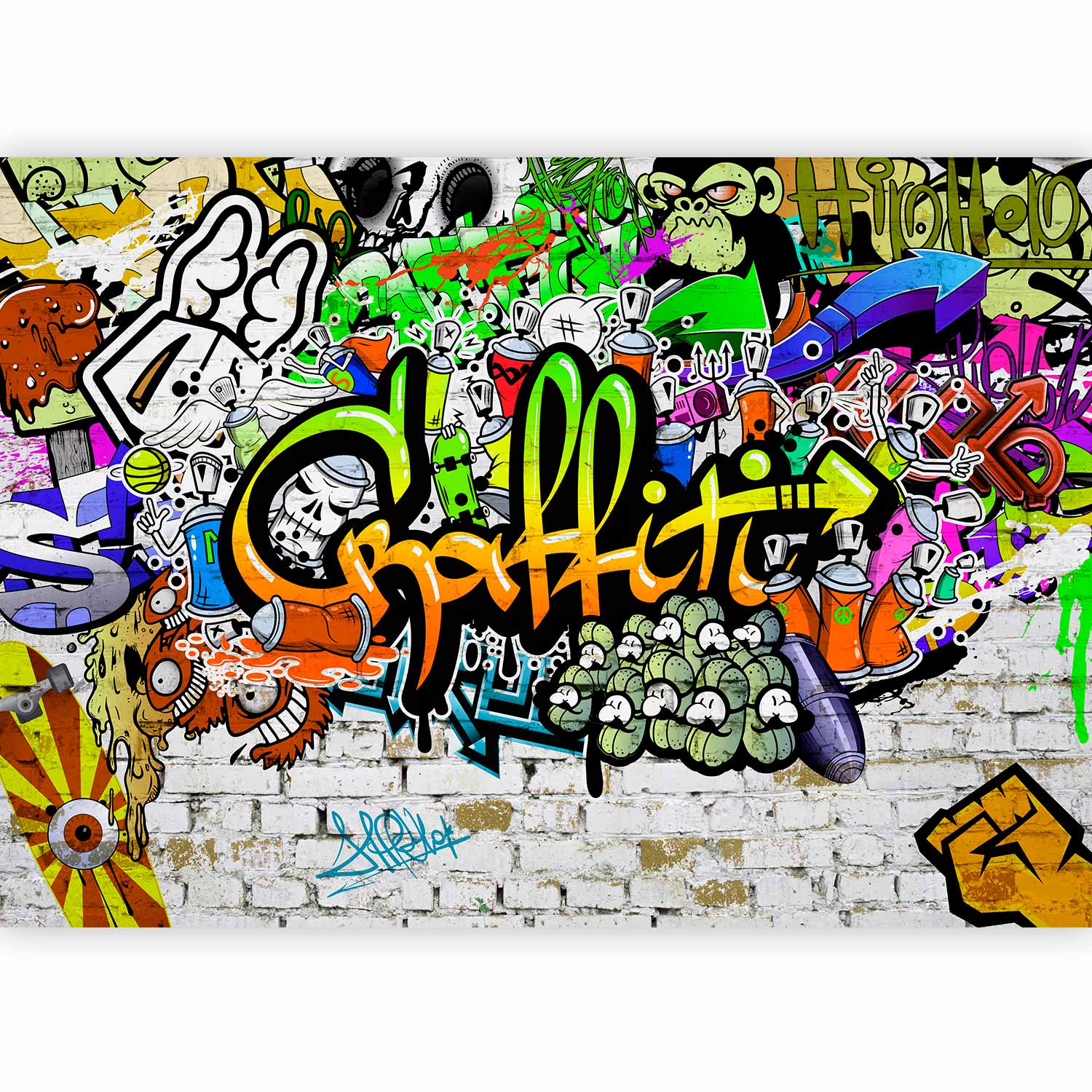 Urban Graffiti Colourful Wall Murals