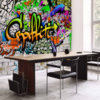 Urban Graffiti Colourful Wall Murals