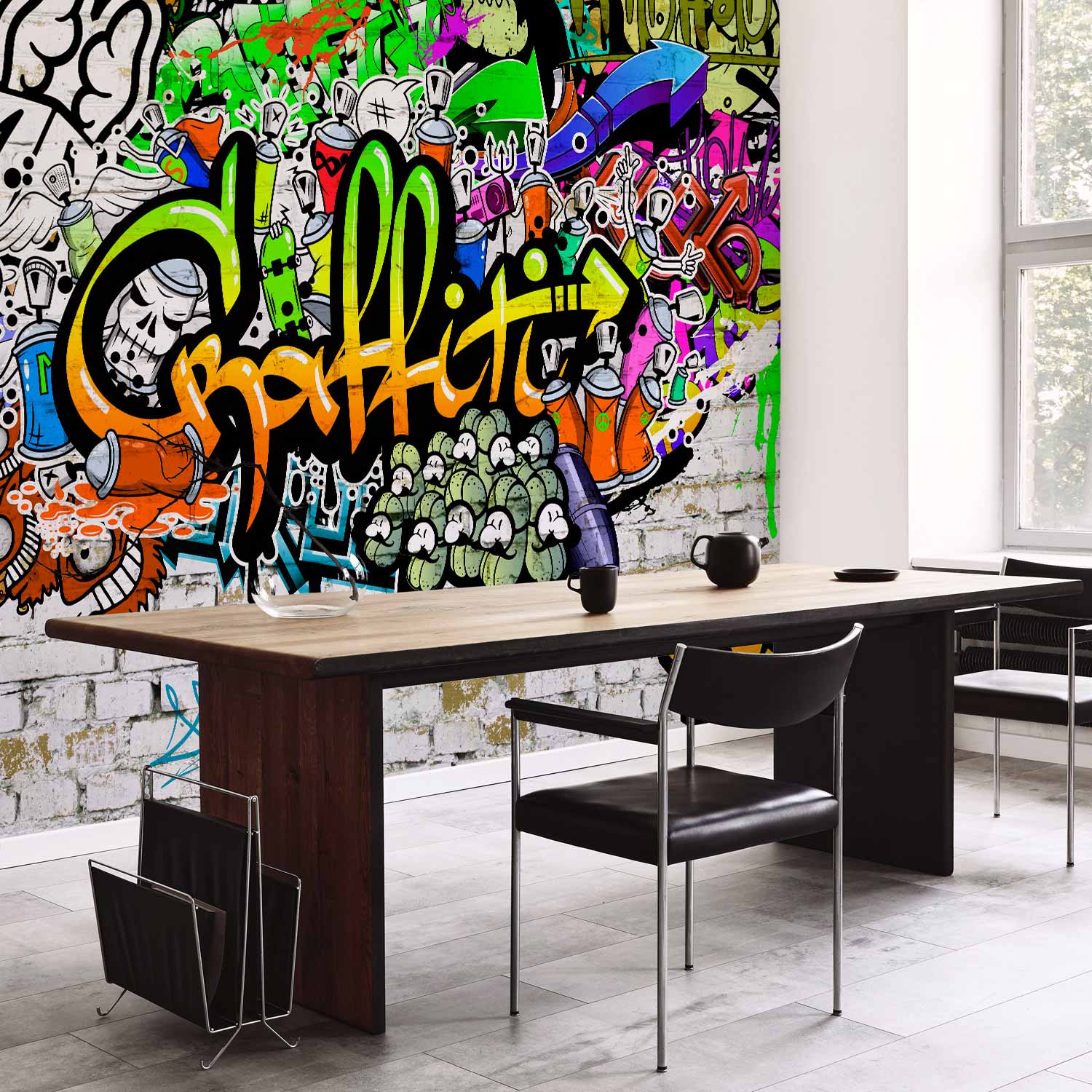 Urban Graffiti Colourful Wall Murals