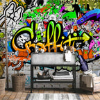 Urban Graffiti Colourful Wall Murals
