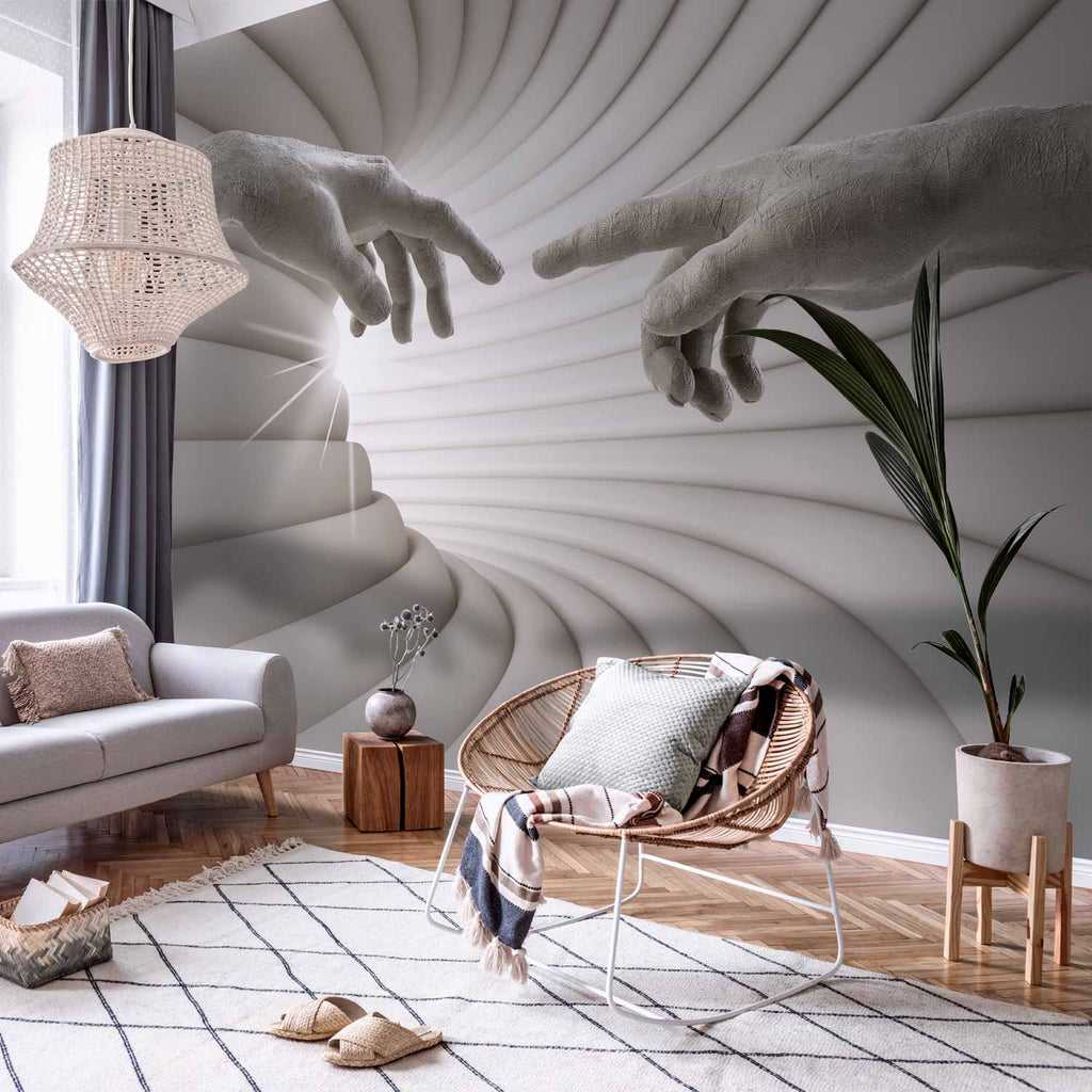 Abstract Silhouette Touch Modern Wall Mural