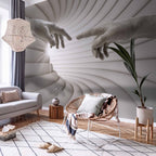 Abstract Silhouette Touch Modern Wall Mural