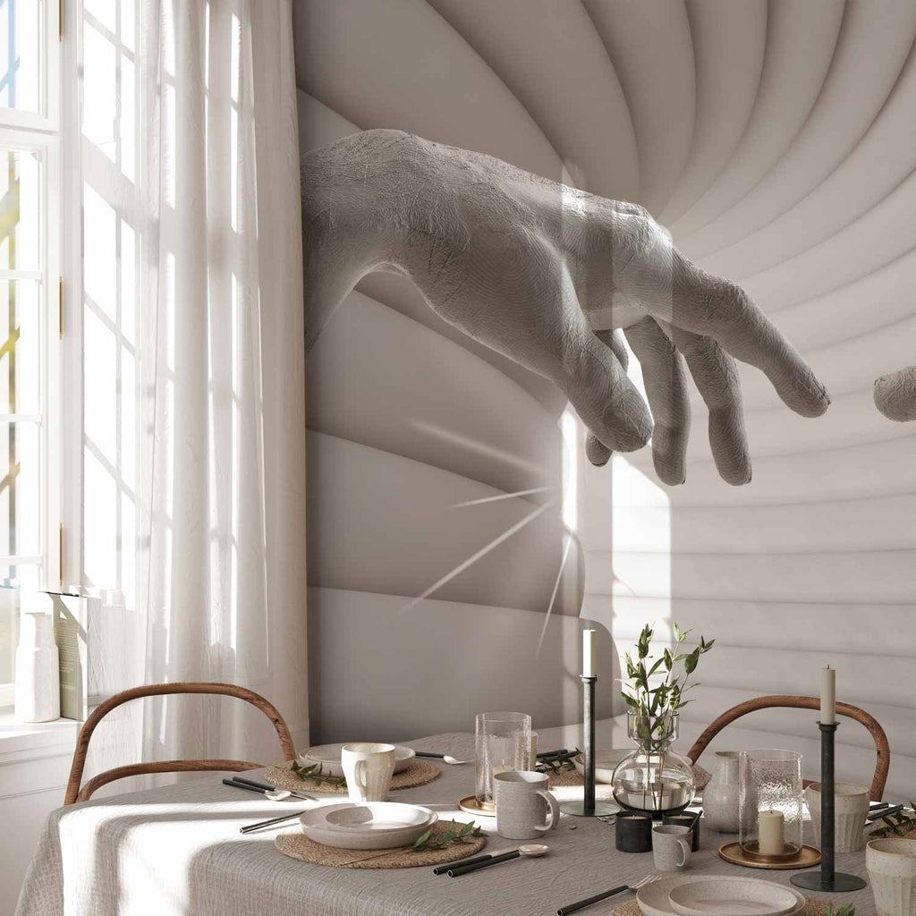 Abstract Silhouette Touch Modern Wall Mural