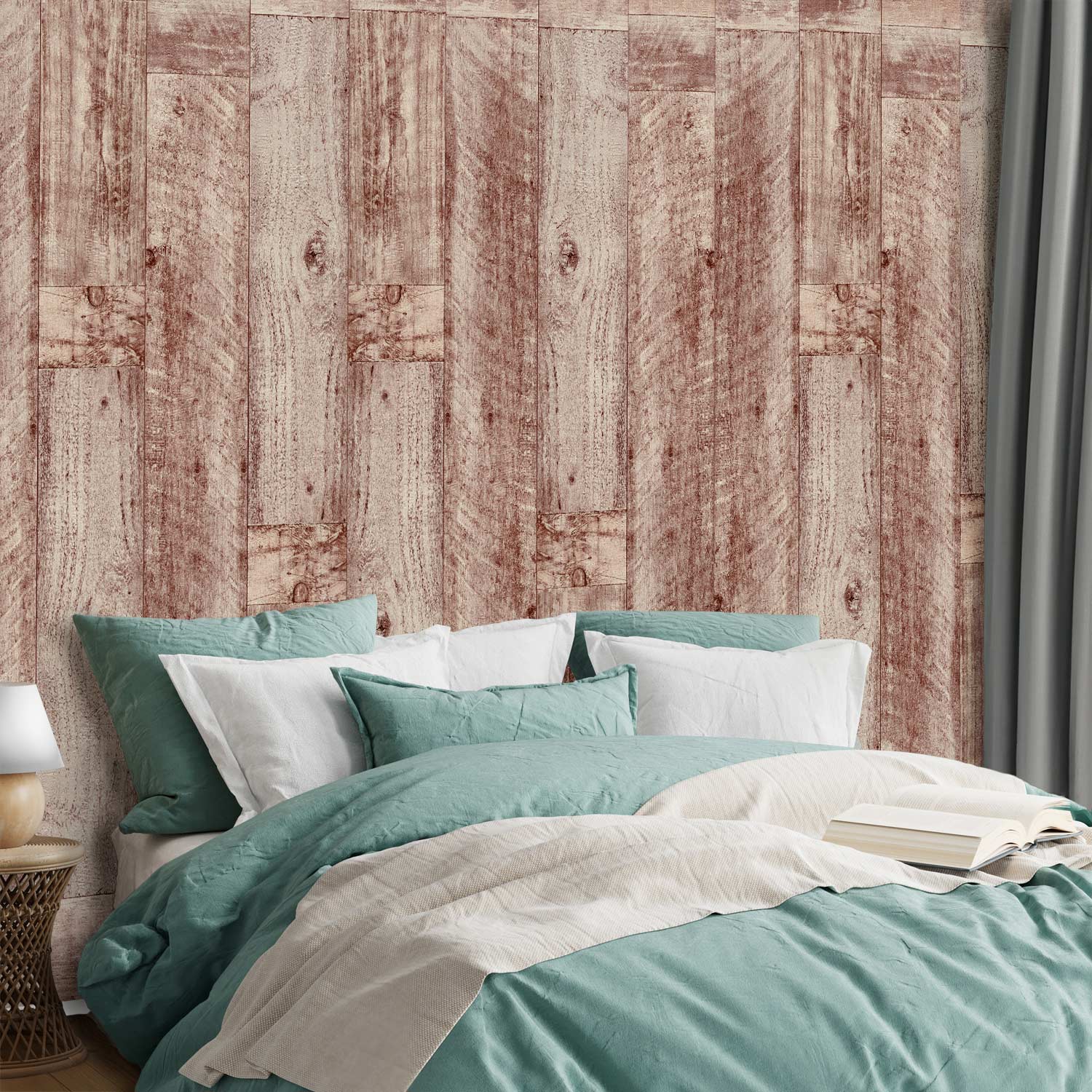 Salty Caramel Wood Grain Wallpaper
