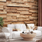 Wood Palisade Texture Pattern Wall Mural