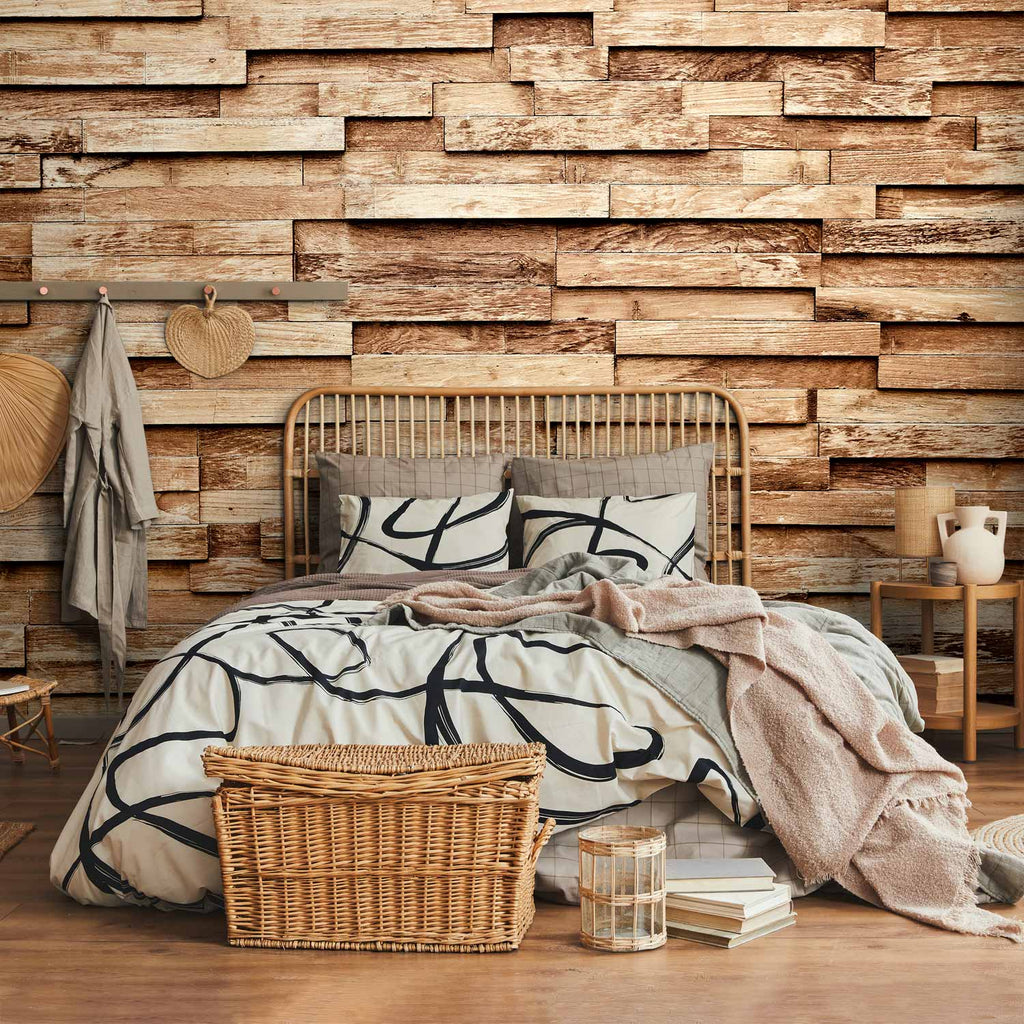Wood Palisade Texture Pattern Wall Mural