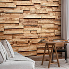Wood Palisade Texture Pattern Wall Mural