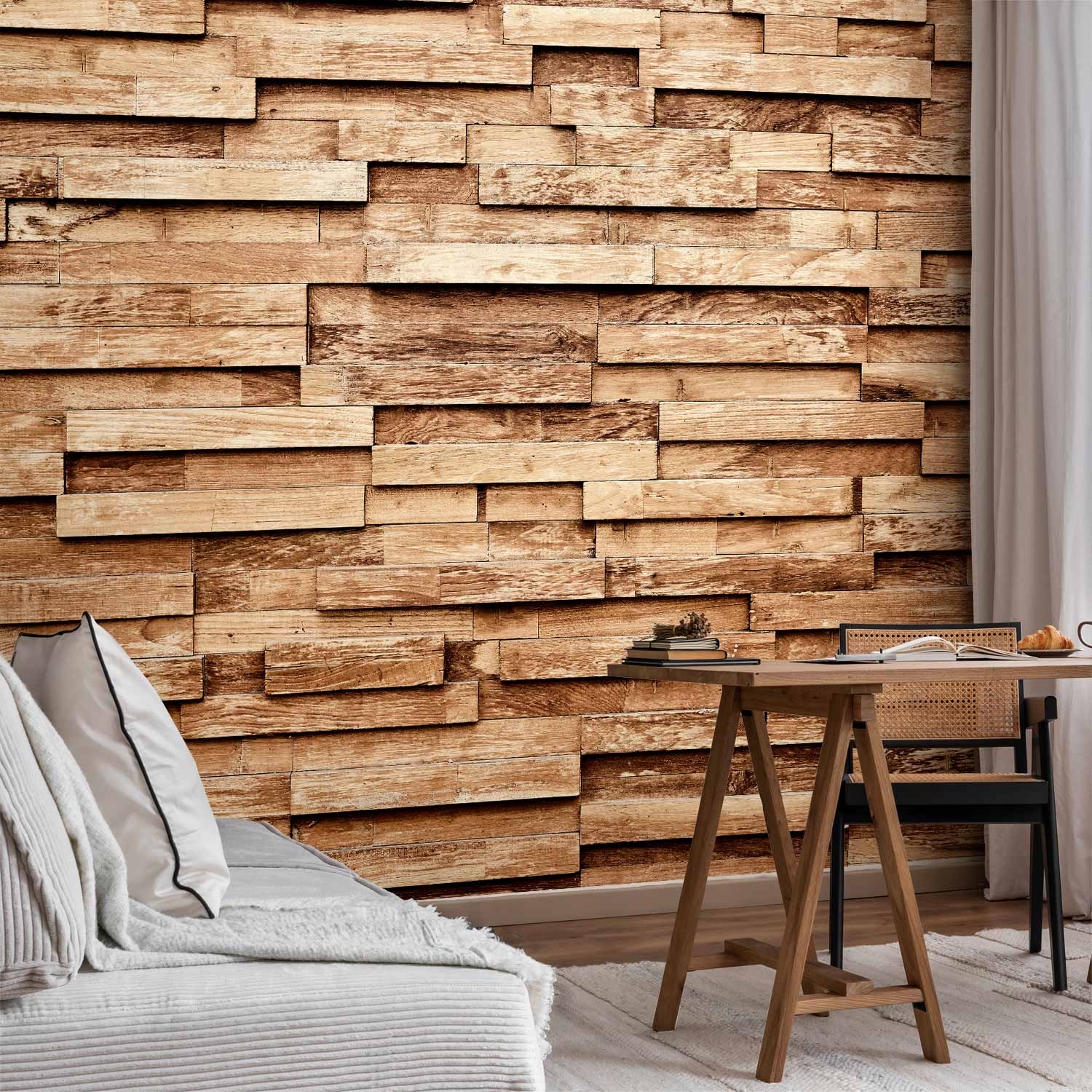 Wood Palisade Texture Pattern Wall Mural
