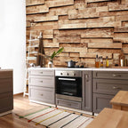 Wood Palisade Texture Pattern Wall Mural