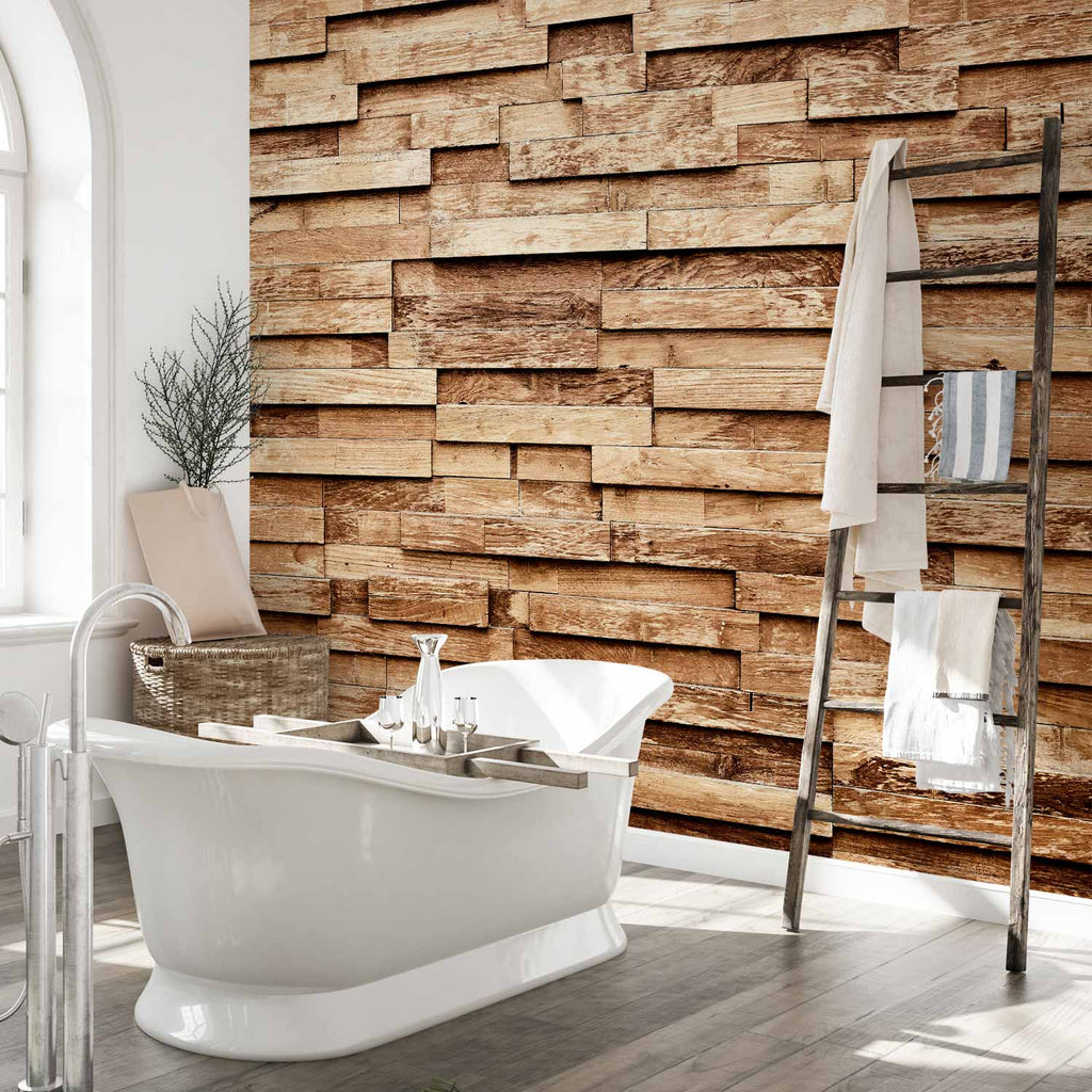 Wood Palisade Texture Pattern Wall Mural