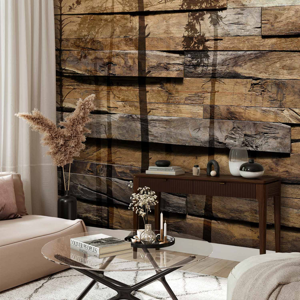 Shadow Tree Silhouette Nature Wall Mural