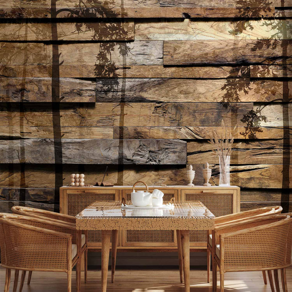 Shadow Tree Silhouette Nature Wall Mural