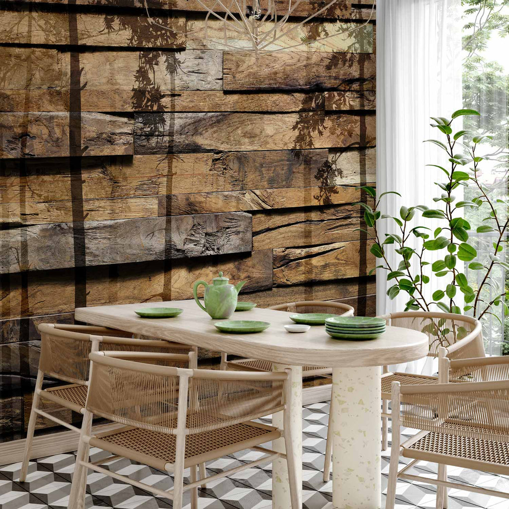 Shadow Tree Silhouette Nature Wall Mural