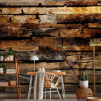 Textured Forest Birds Nature Wall Mural