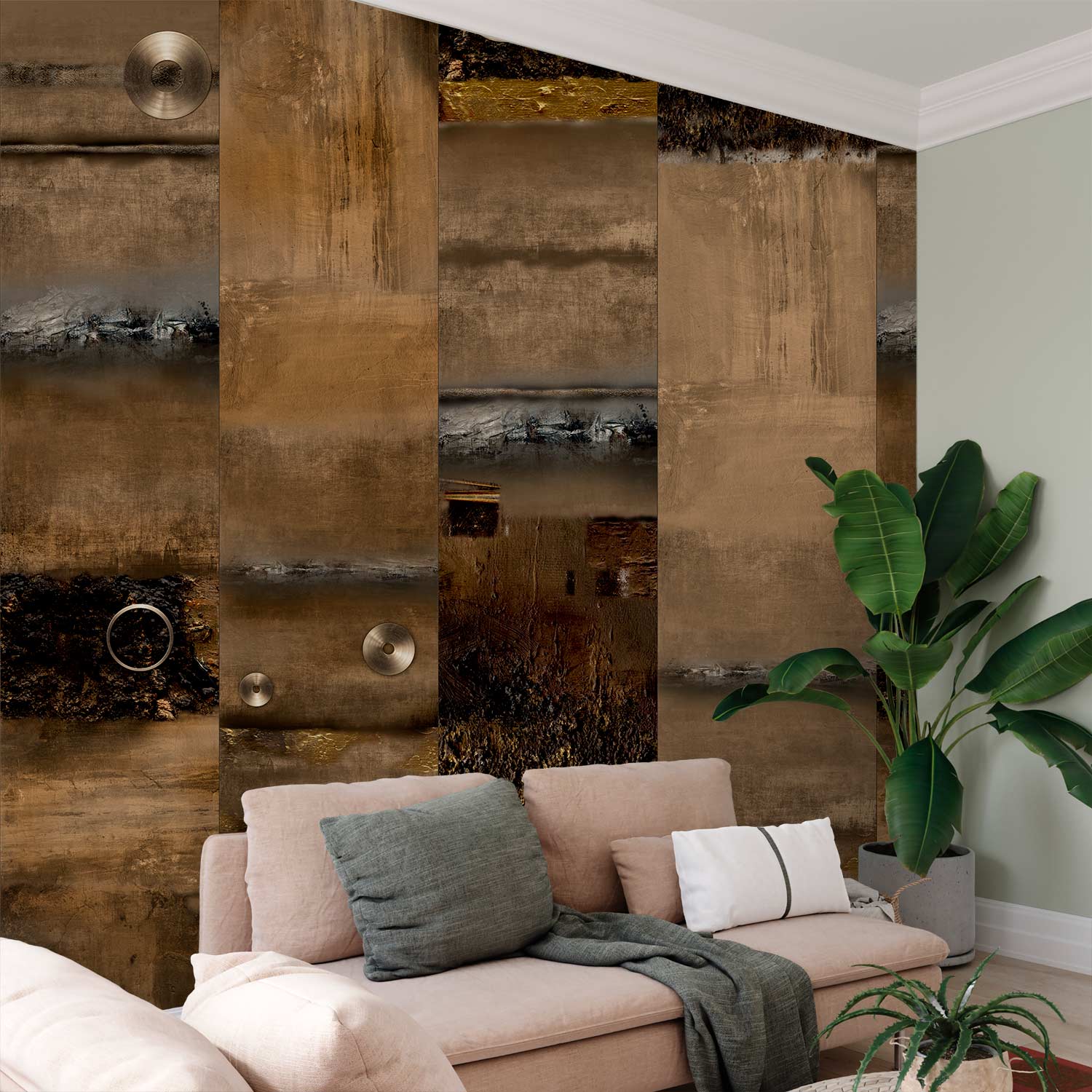 Abstract Metallic Texture Modern Wallpaper