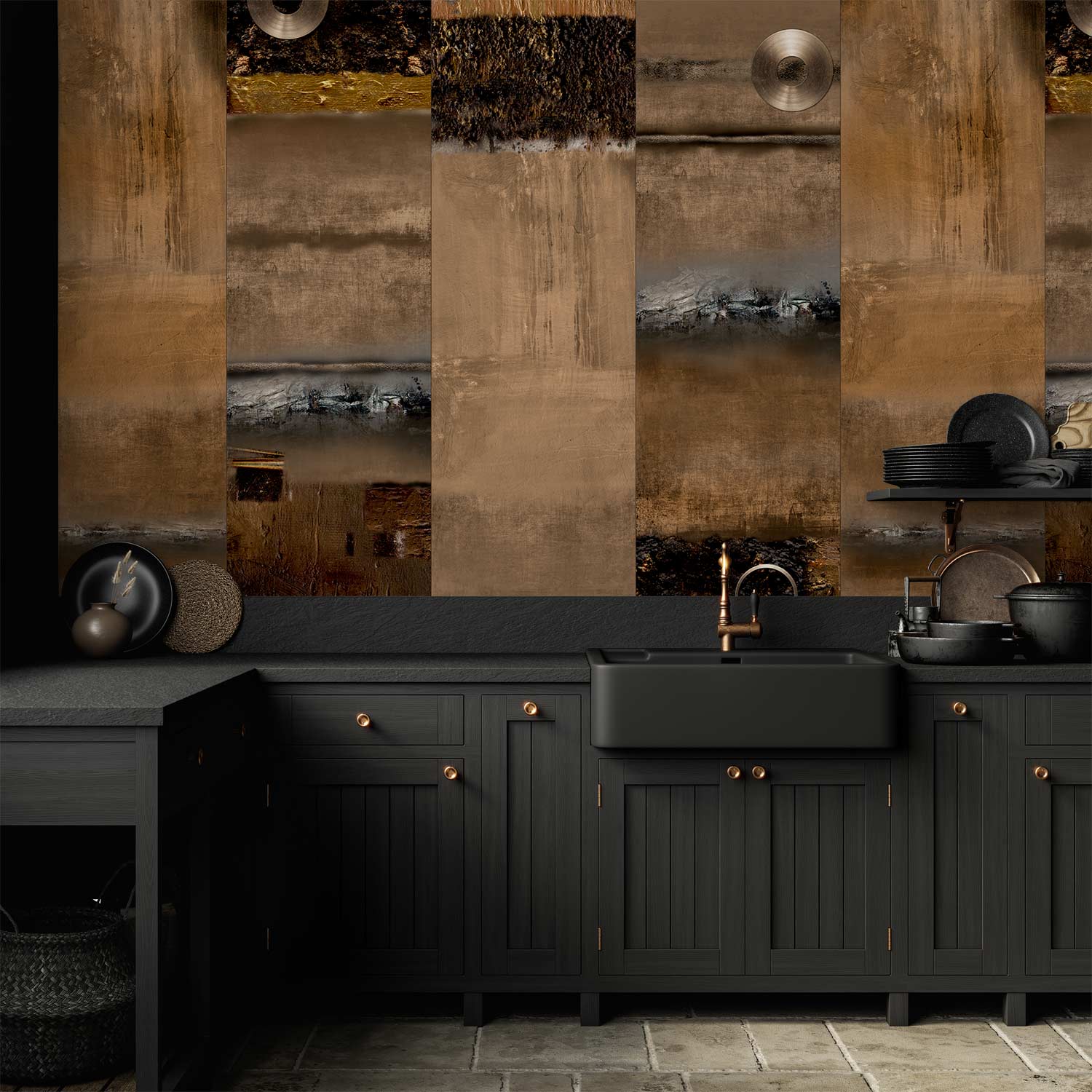 Abstract Metallic Texture Modern Wallpaper