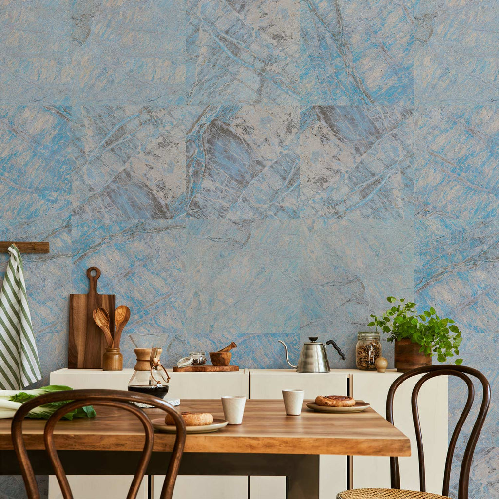 Blue Marble Texture Pattern Wallpaper