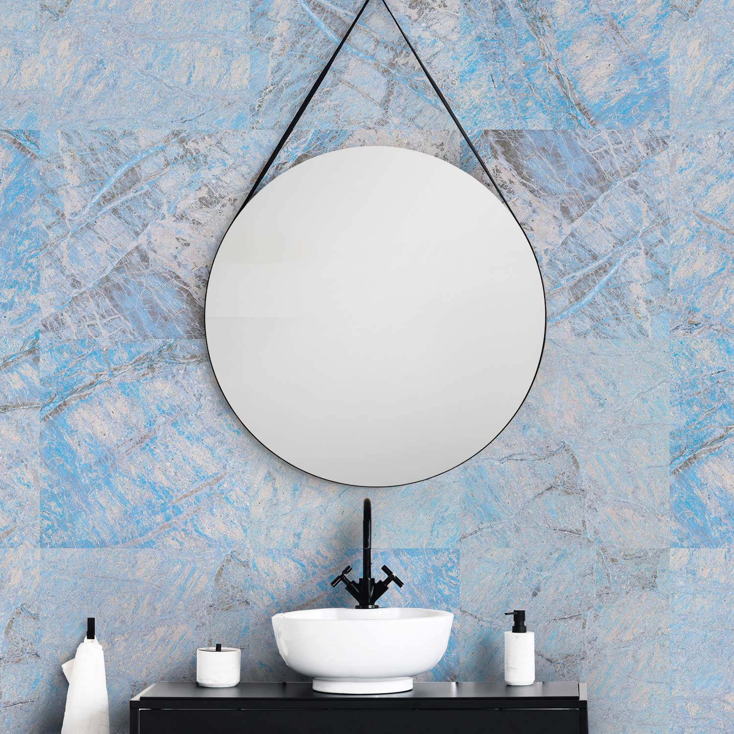 Blue Marble Texture Pattern Wallpaper