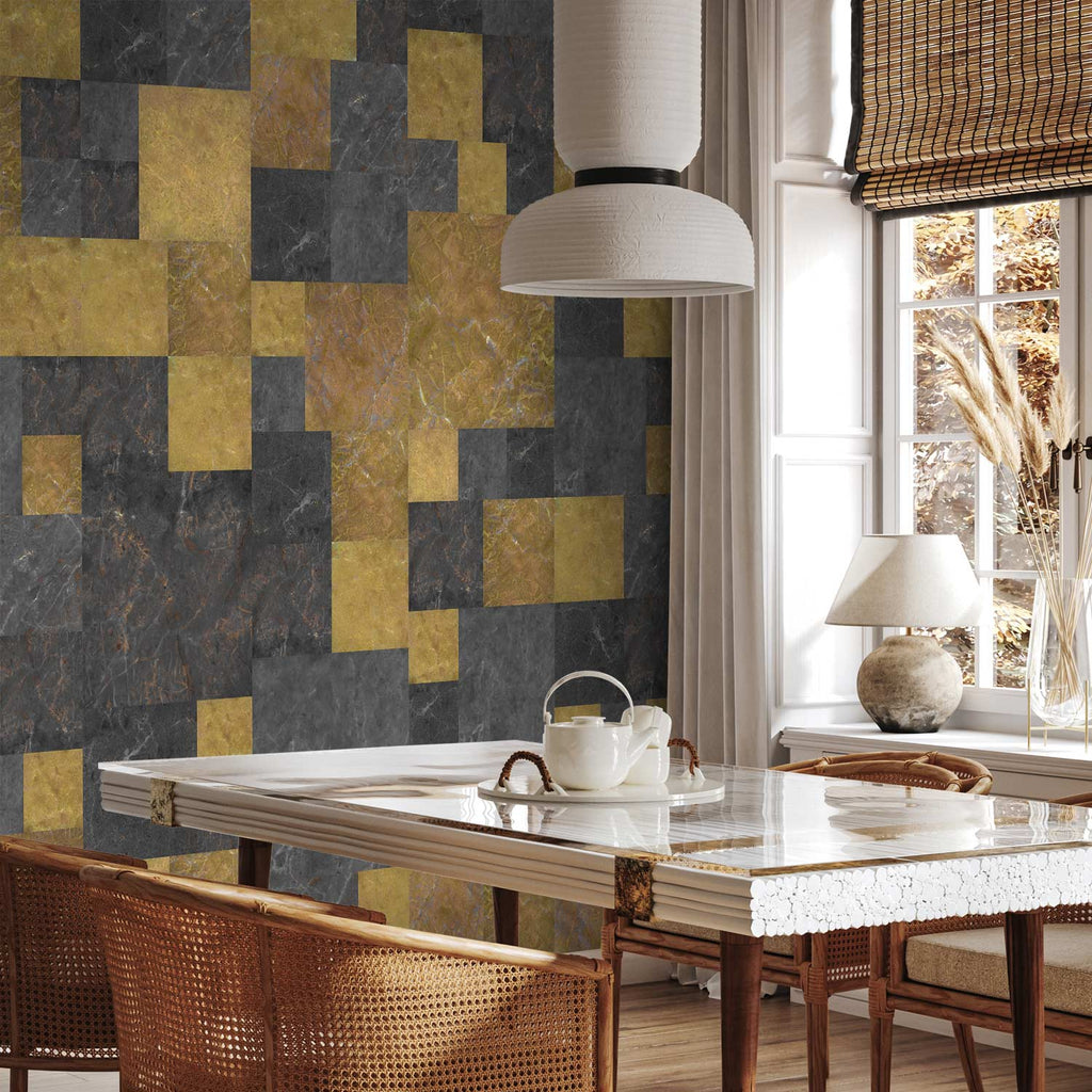 Black Marble Texture Modern Wallpaper