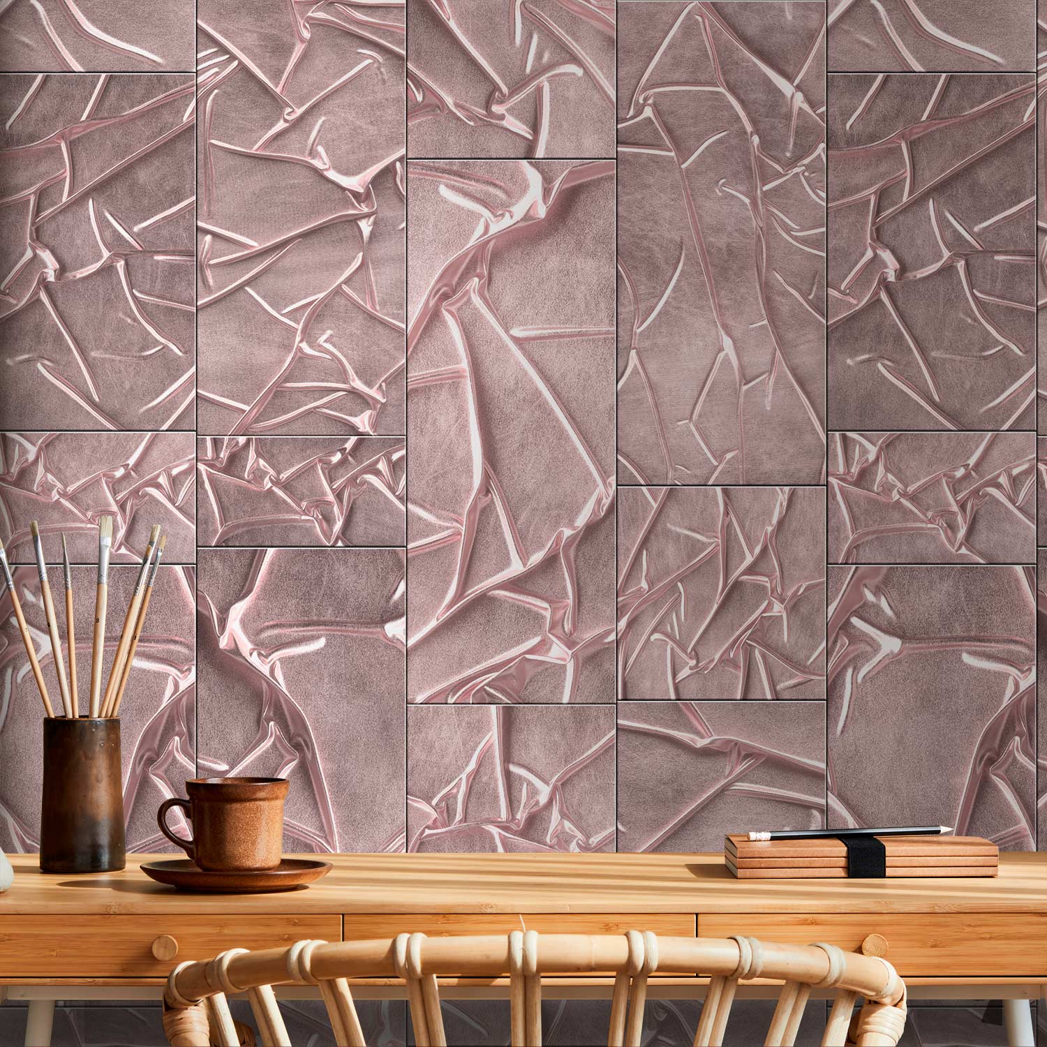 Satin Fabric Texture Contemporary Wallpaper