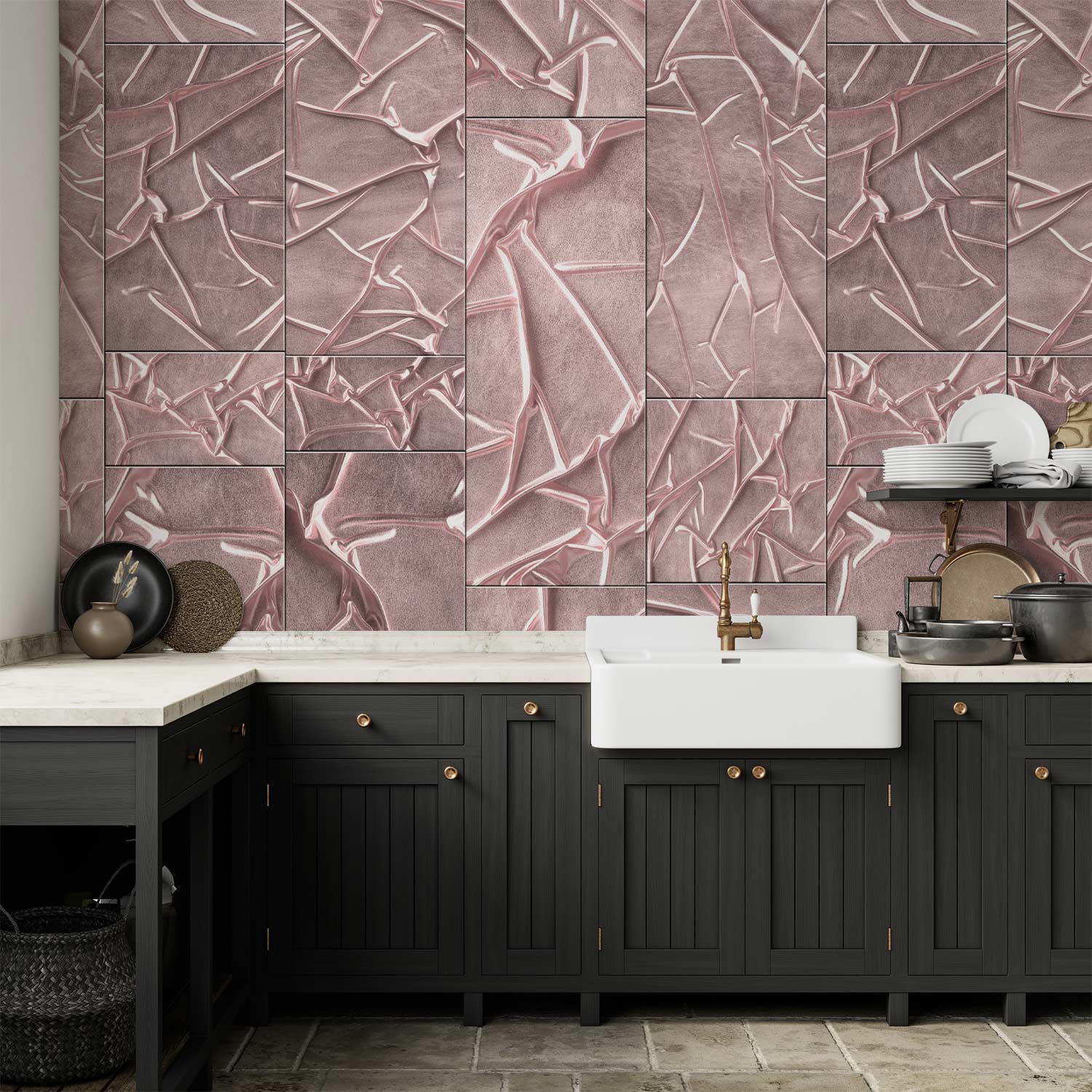 Satin Fabric Texture Contemporary Wallpaper