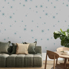 Blue Starry Pattern Wallpaper