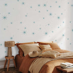 Blue Starry Pattern Wallpaper