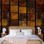 Golden Geometric Pattern Wallpaper