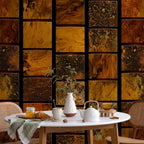 Golden Geometric Pattern Wallpaper