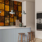 Golden Geometric Pattern Wallpaper