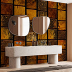 Golden Geometric Pattern Wallpaper