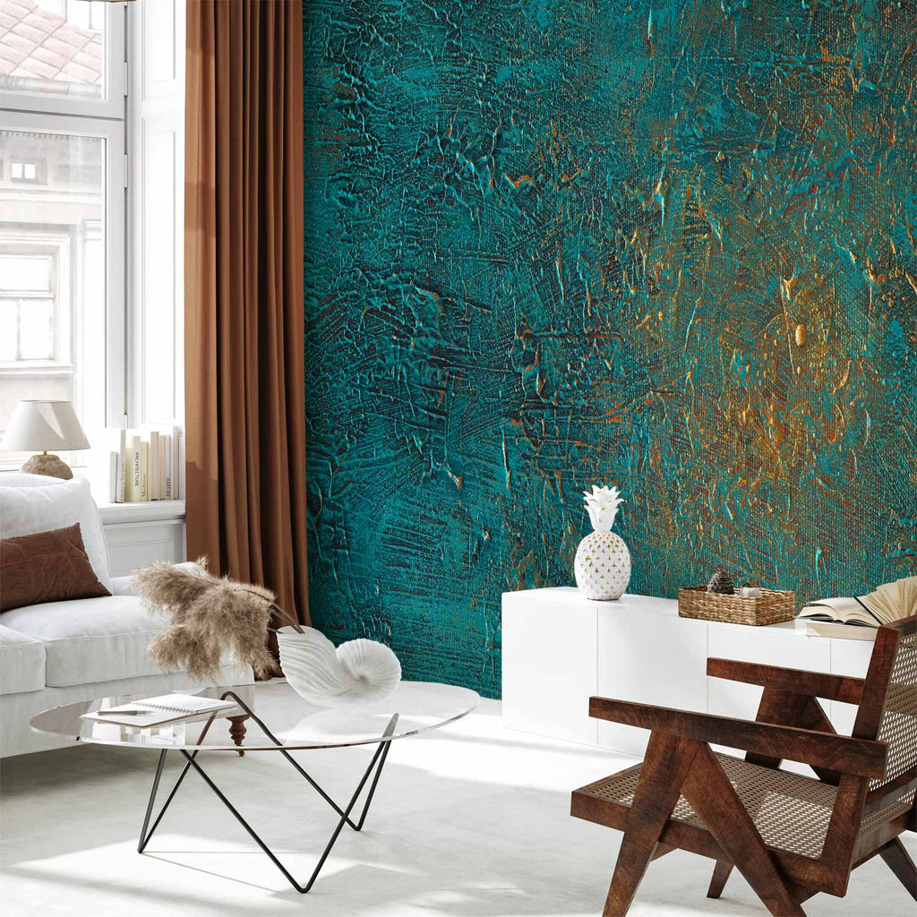 Azure Mirror Abstract Texture Wall Mural