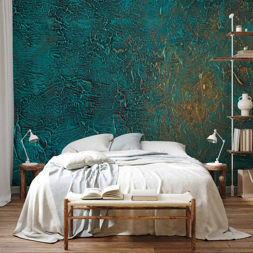 Azure Mirror Abstract Texture Wall Mural