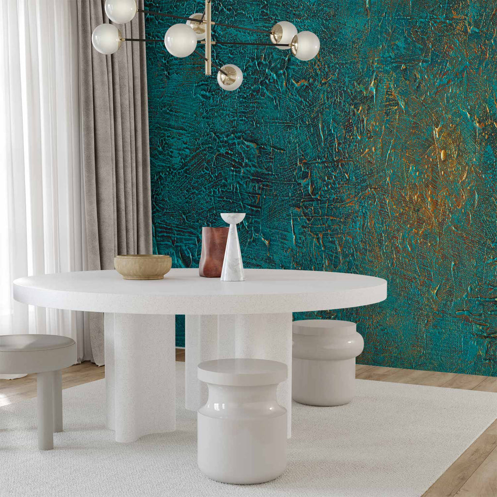 Azure Mirror Abstract Texture Wall Mural