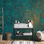 Azure Mirror Abstract Texture Wall Mural