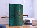 Azure Mirror Abstract Texture 3-Panel Room Divider