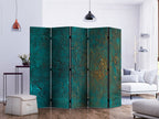 Azure Abstract Texture 5-Panel Room Divider