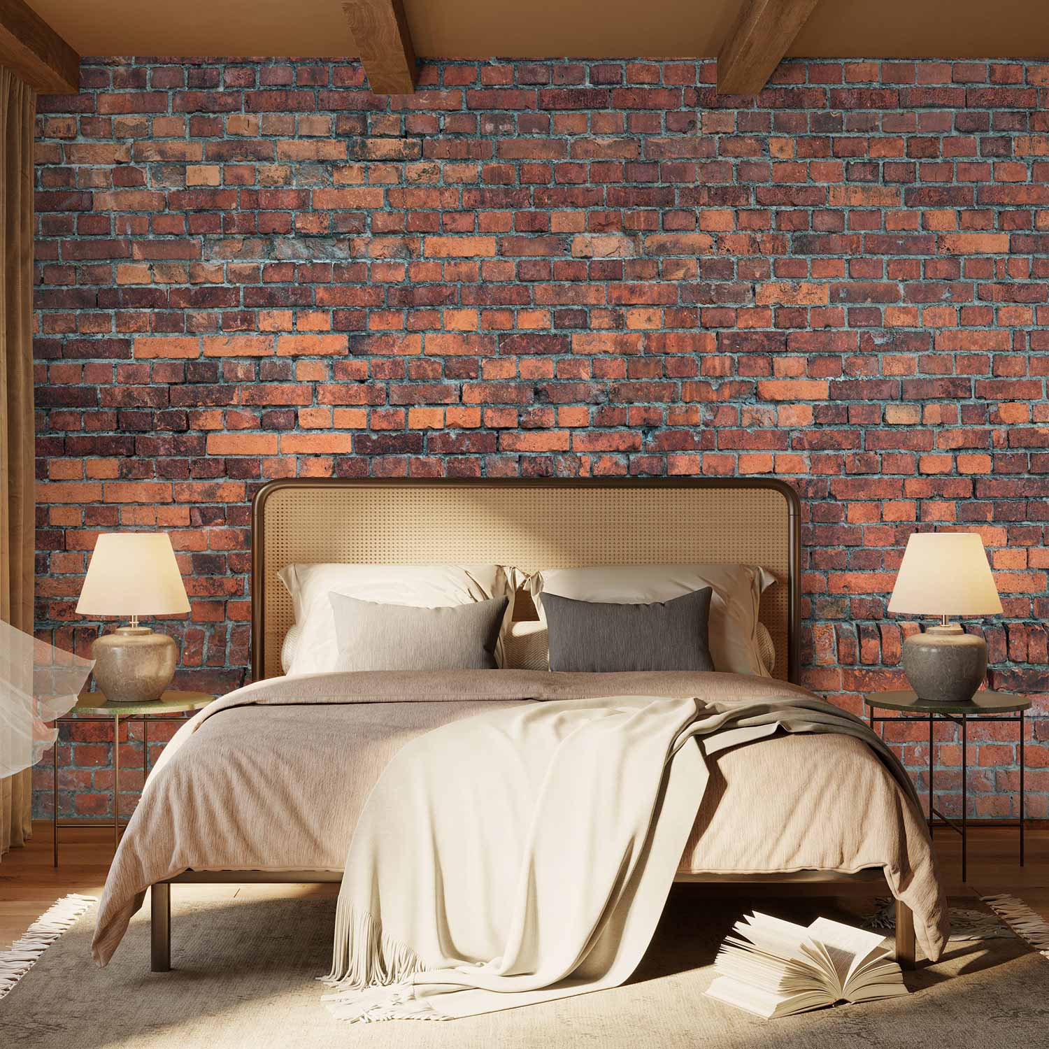 Red Brick Vintage Texture Wall Mural