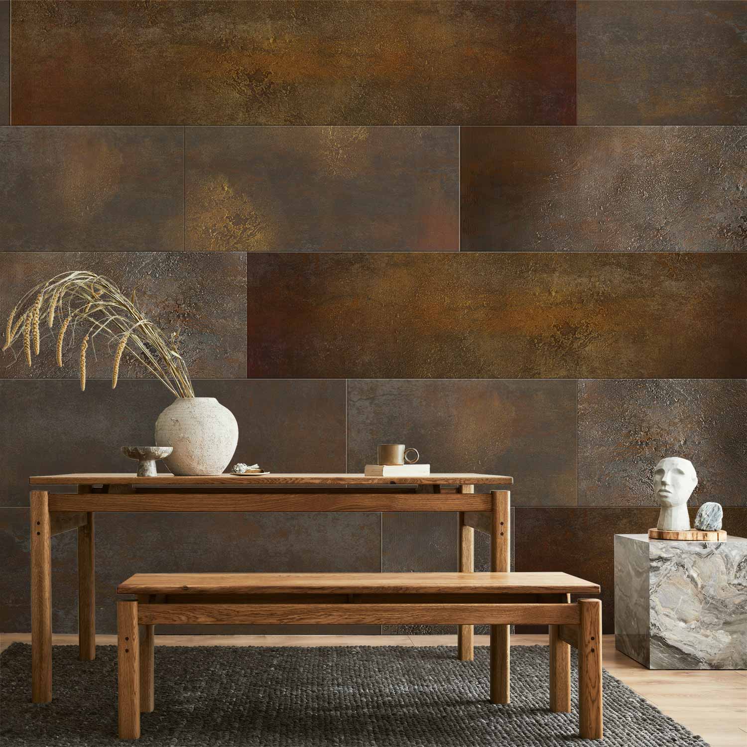 Golden Geometric Texture Wall Mural