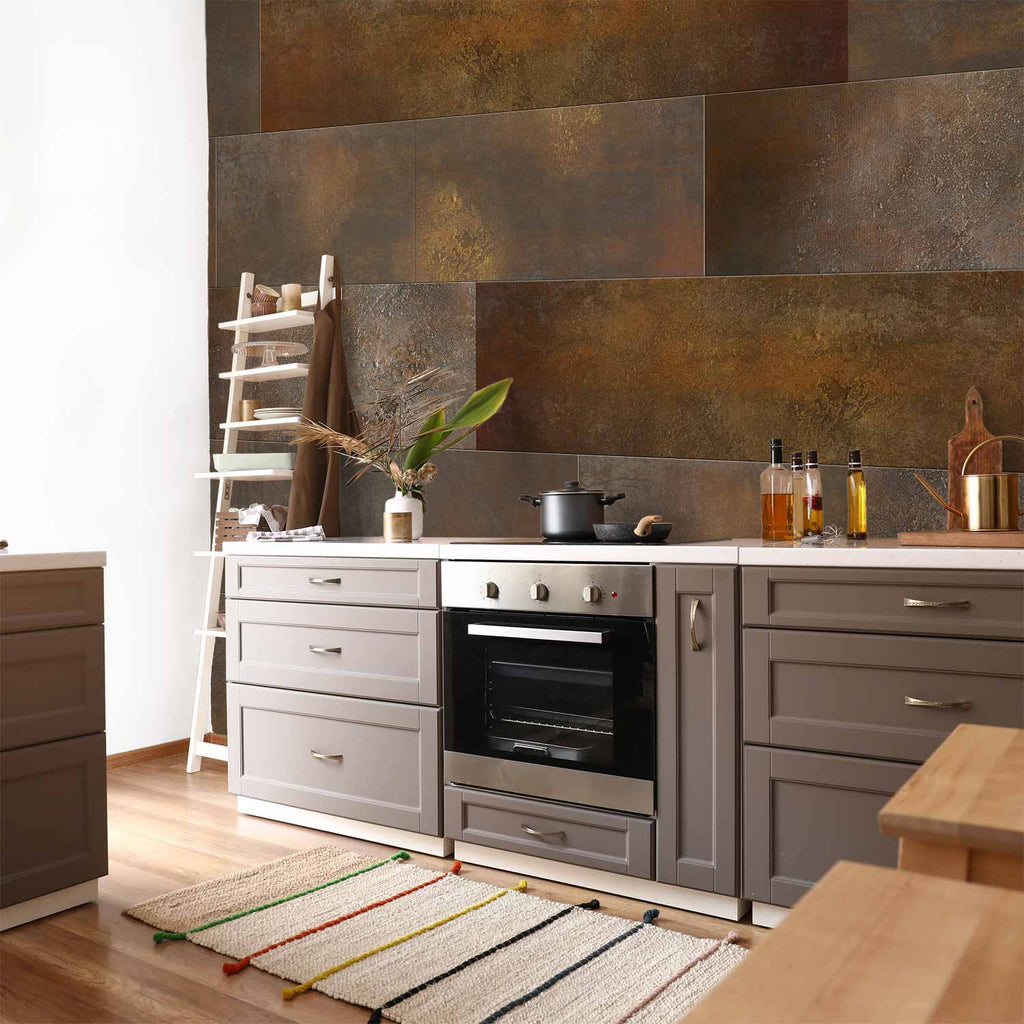 Golden Geometric Texture Wall Mural