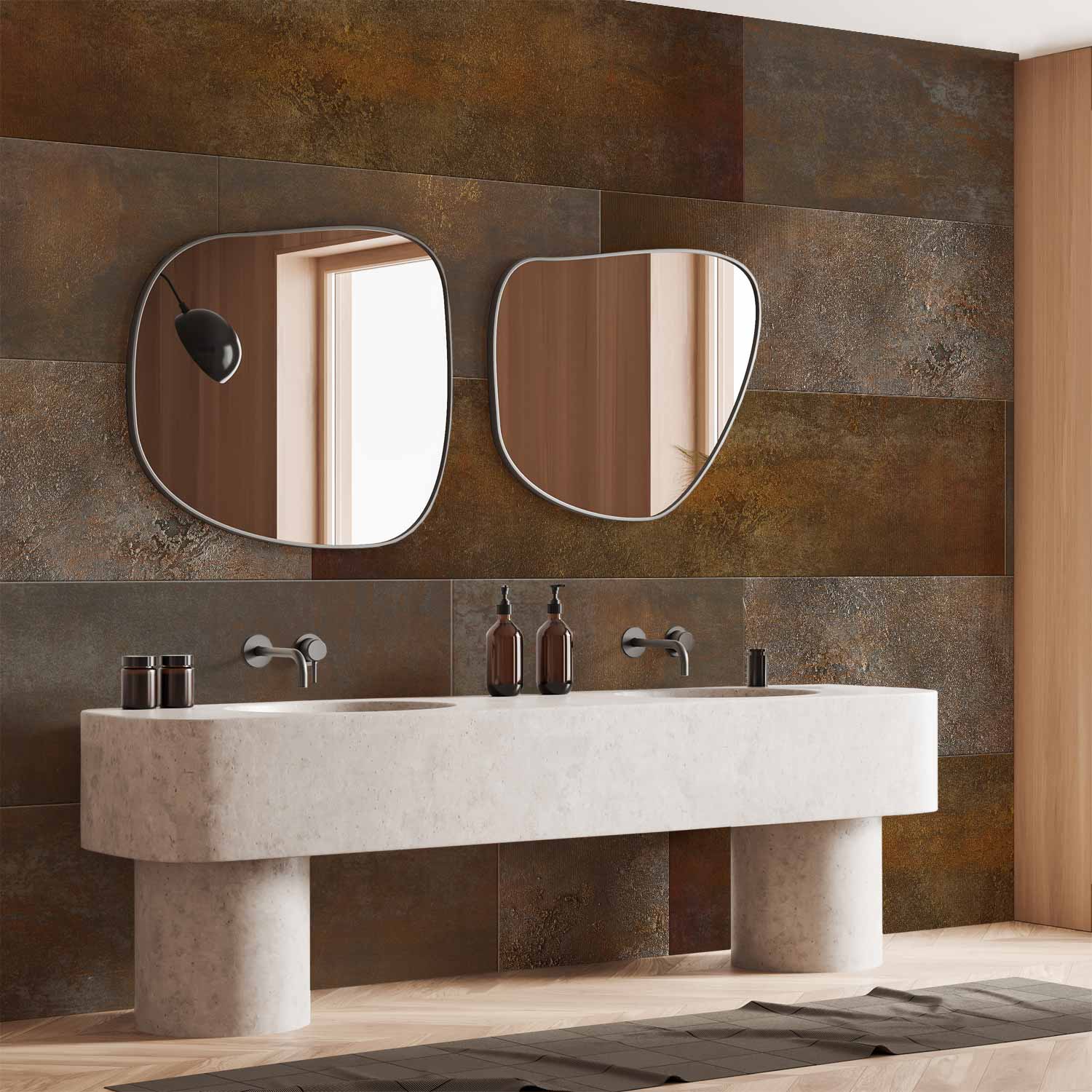 Golden Geometric Texture Wall Mural