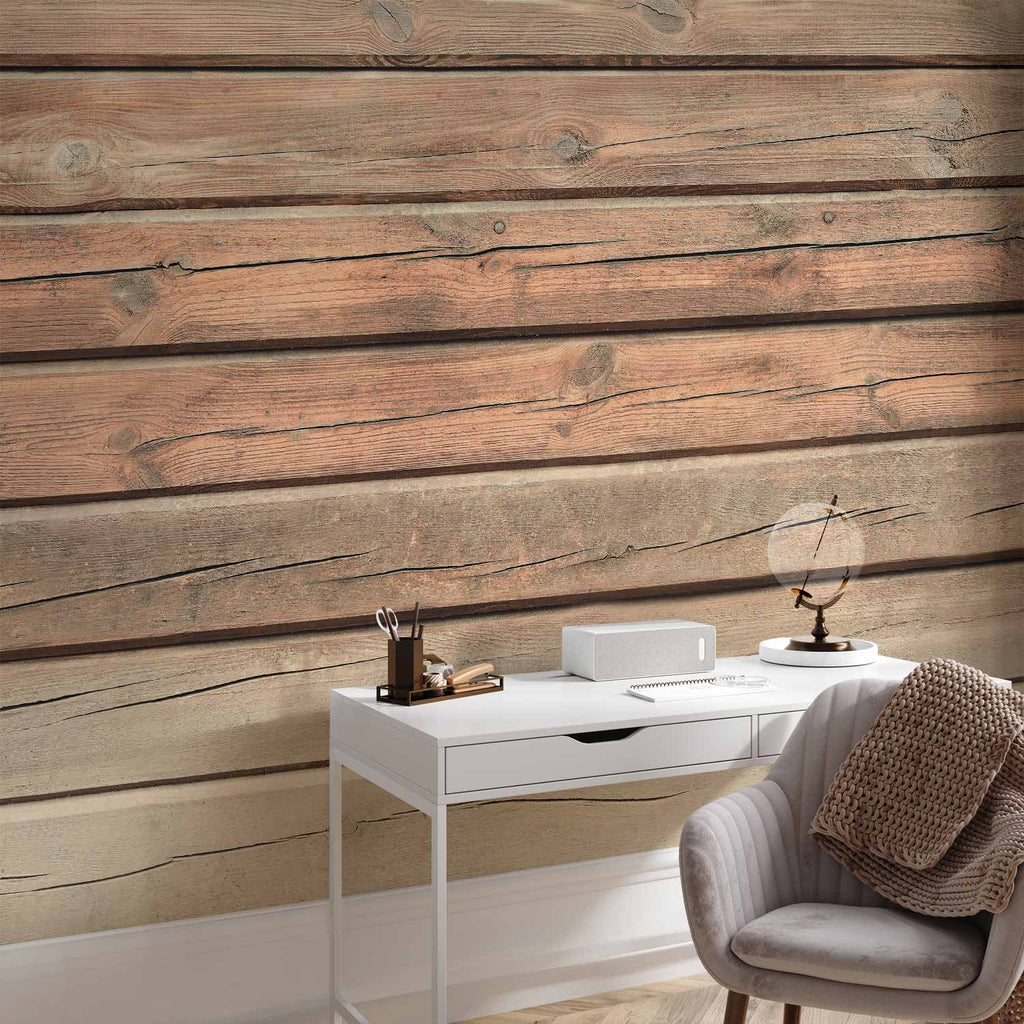 Old Pine Wood Texture Rustic Wall Mural