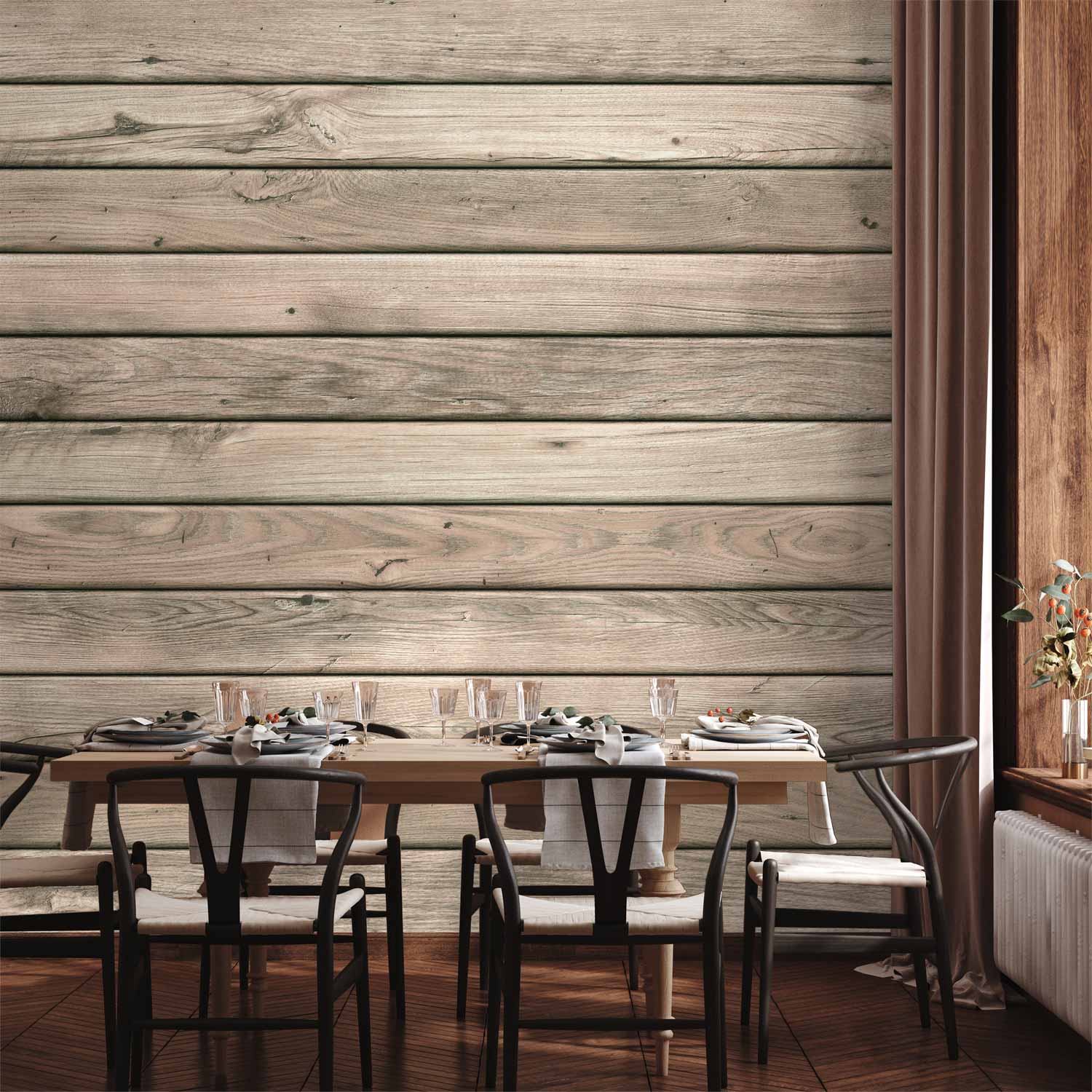 Rustic Wood Texture Pattern Wall Mural