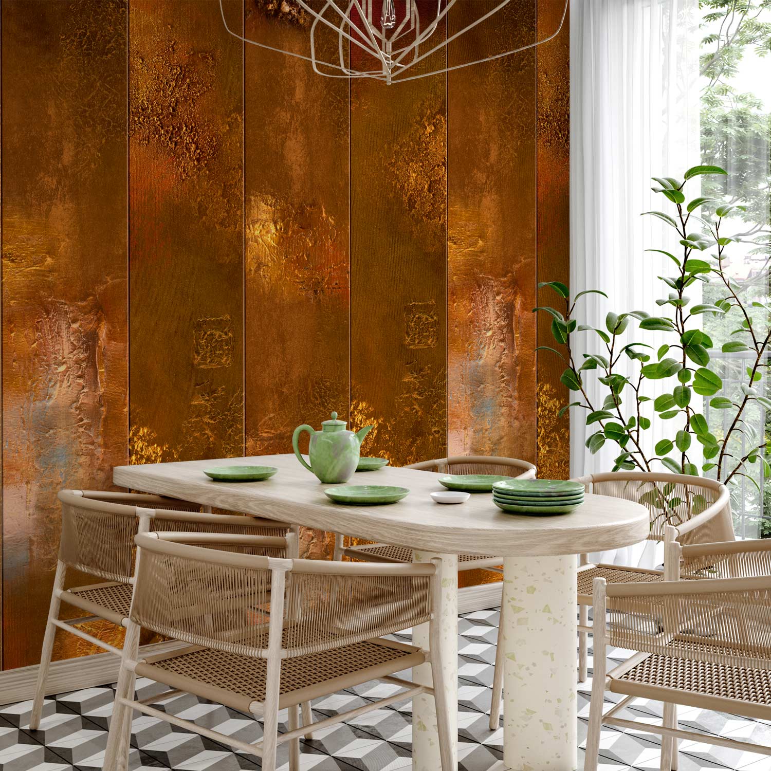 Kingdom of Gold Textured Pattern Wallpaper