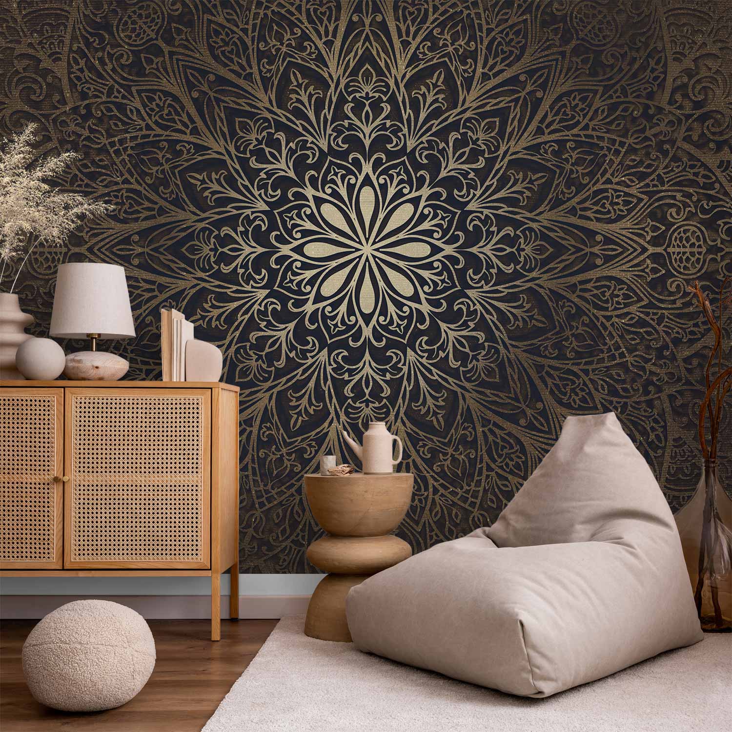 Oriental Geometric Mandala Wall Mural