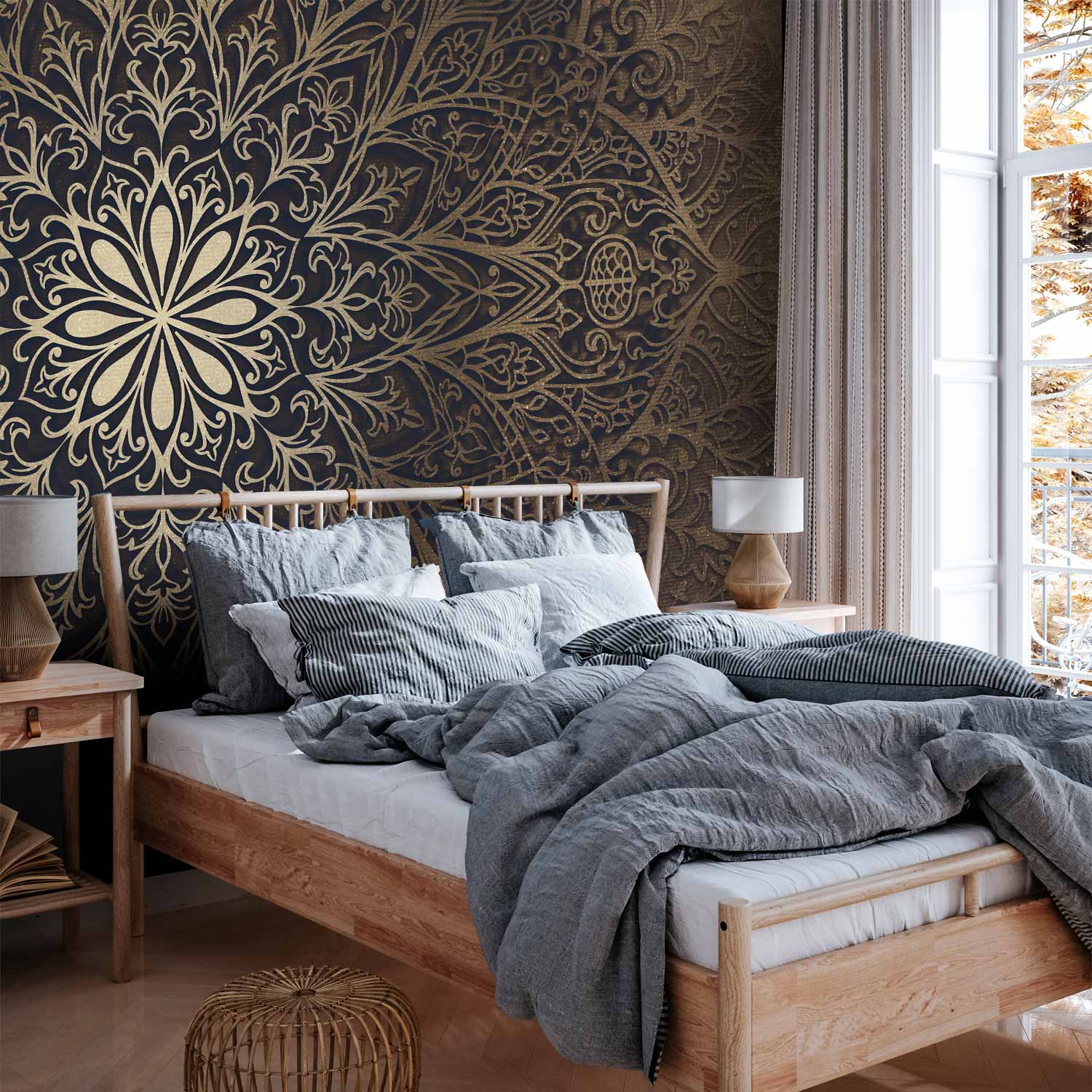Oriental Geometric Mandala Wall Mural