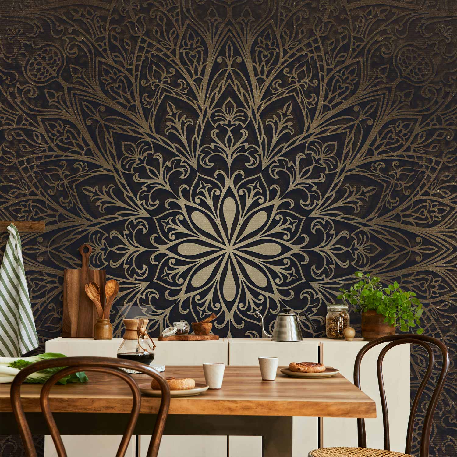 Oriental Geometric Mandala Wall Mural
