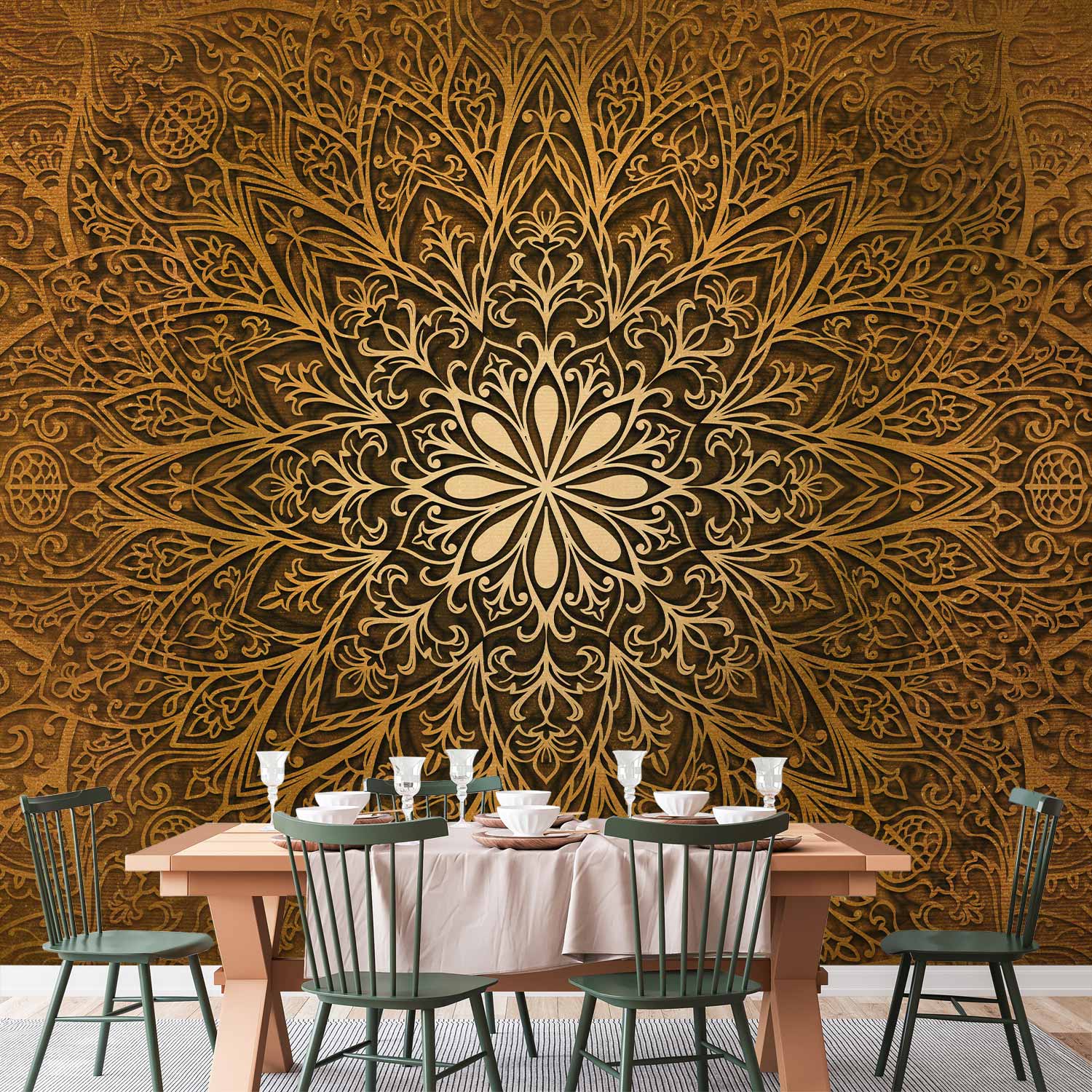 Sacred Circle Mandala Geometric Wall Mural