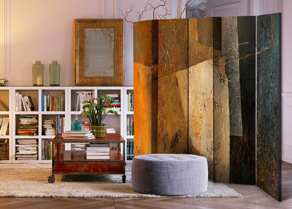 Abstract Colorful Modern Texture 5-Panel Room Divider