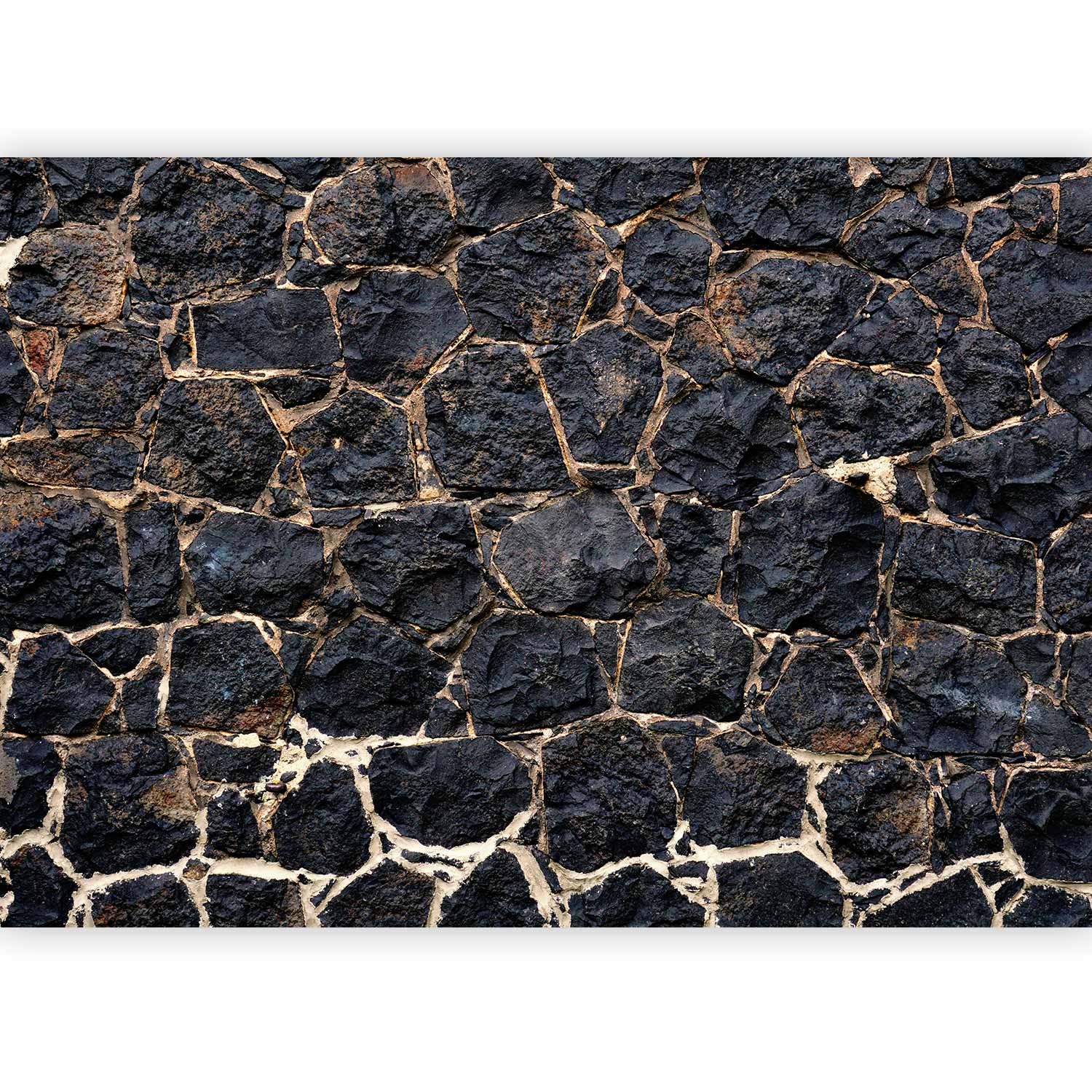 Stony Twilight Black Stone Texture Wall Mural